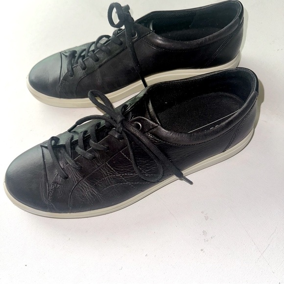 Ecco Shoes - ECCO Leather Sneaker Women's Size US 11-11.5 EU 42 Black